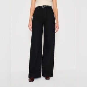 Reformation Black Wide-Leg Pants